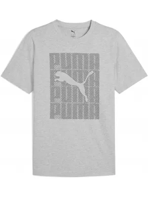 Férfi póló PUMA GRAPHICS WORDING TEE 684825_04 VILÁGOSSZÜRKE HEATHER