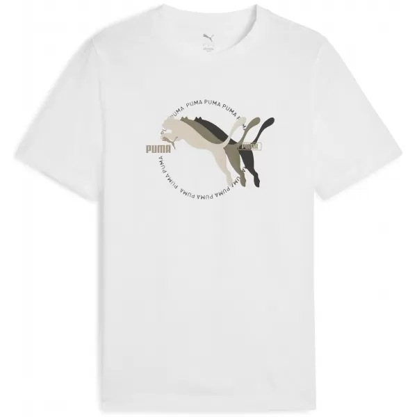  Férfi póló PUMA GRAPHICS MULTIPLE LOGO TEE 684826_02 PUMA FEHÉR 