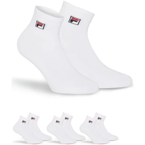  Zokni FILA QUARTER 3-PACK F9303 WHITE 