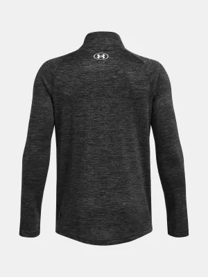 Fiú póló UNDER ARMOUR TECH 2.0 1/2 ZIP 1363286-026 SZÜRKE