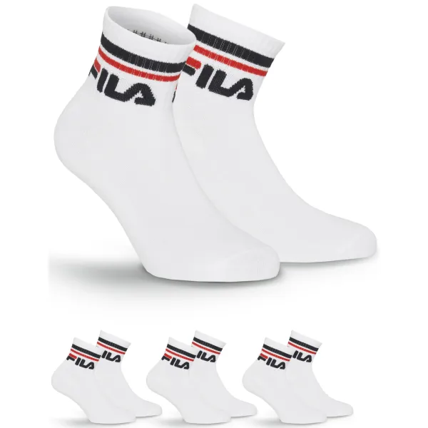  Zokni FILA QUARTER 3-PACK F9398 WHITE 