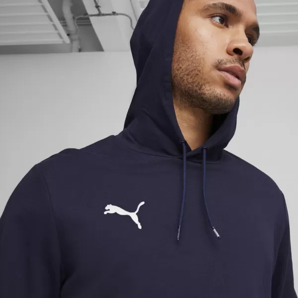  Férfi pulóver PUMA TEAMGOAL CASUALS HOODY 658618_06 PUMA NAVY/PUMA WHITE 