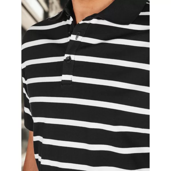  Mens t -phirt gallérral DSTREET PX0636 FEKETE 