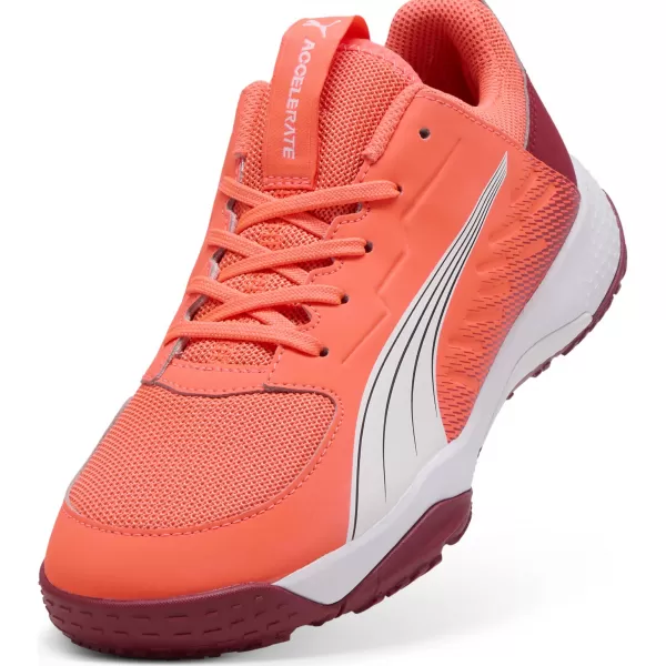  Bébi cipő PUMA ACCELERATE JR 108302_01 PIROS/FEHÉR/SÖTÉT BÍBOR/FEKETE 