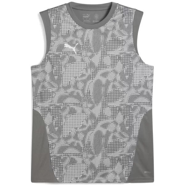  Férfi mez PUMA TEAMCUP TRAINING SL JERSEY 659168_13 FLAT MEDIUM GRAY/ LAPOS KÖZEPES SZÜRKE/PUMA EZÜST 
