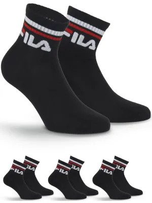 Zokni FILA QUARTER 3-PACK F9398 BLACK
