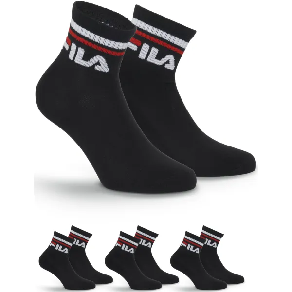  Zokni FILA QUARTER 3-PACK F9398 BLACK 
