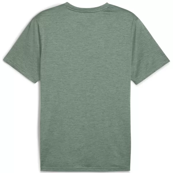  Ing PUMA M TAD ESS HEATHER CAT TEE 525907_30 ZÖLD MOON HEATHER 