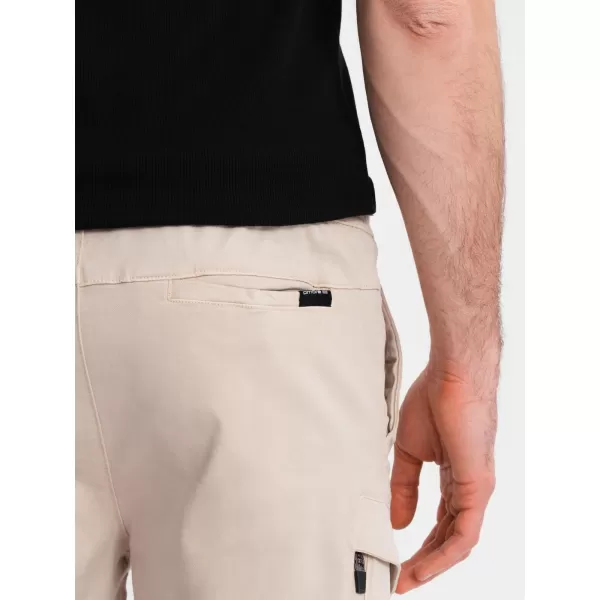  Férfi rövidnadrág OMBRE OM-SRCG-0194 KRÉM 