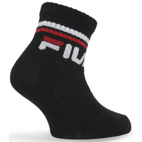  Zokni FILA JUNIOR QUARTE 3-PACK F8338 BLACK 