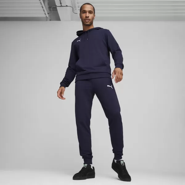 Férfi pulóver PUMA TEAMGOAL CASUALS HOODY 658618_06 PUMA NAVY/PUMA WHITE 