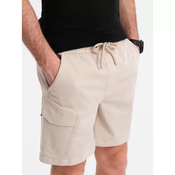  Férfi rövidnadrág OMBRE OM-SRCG-0194 KRÉM 