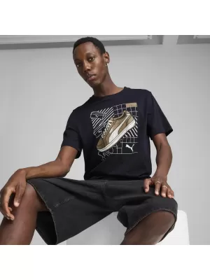 Férfi póló PUMA GRAPHICS SNEAKER TEE 684830_16 ÚJ HADITENGERÉSZET