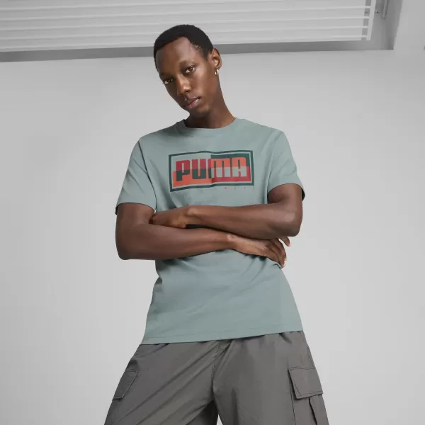 Férfi póló PUMA GRAPHICS BOX TEE 684827_30 ZÖLD HOLD 