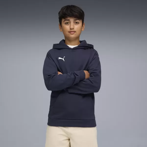  Baba pulóver PUMA TEAMGOAL CASUALS HOODY JR 658619_06 PUMA NAVY/PUMA WHITE 