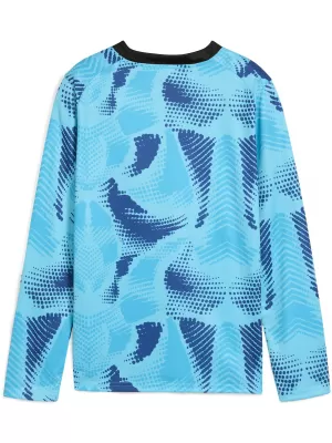Gyermek mez PUMA TEAMTARGET GK LS JERSEY JR 706521_02 BRIGHT AQUA / FÉNYES AQUA / PUMA FEHÉR