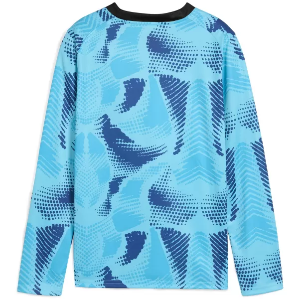  Gyermek mez PUMA TEAMTARGET GK LS JERSEY JR 706521_02 BRIGHT AQUA / FÉNYES AQUA / PUMA FEHÉR 