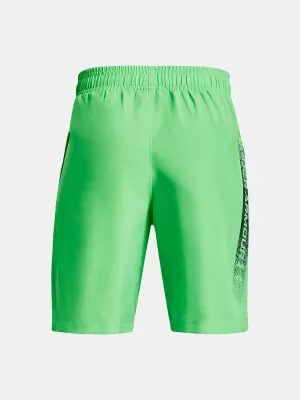 Fiú rövidnadrág UNDER ARMOUR WOVEN GRAPHIC SHORTS 1370178-316 ZÖLD