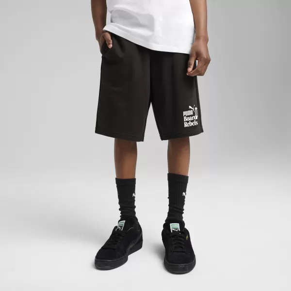  Rövidnadrág PUMA MID90S LONG SHORTS 685151_01 PUMA FEKETE 