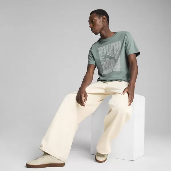  Férfi póló PUMA GRAPHICS WORDING TEE 684825_30 ZÖLD HOLD 