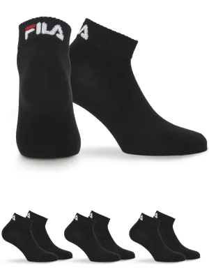 Zokni FILA QUARTER 3-PACK F9300 BLACK
