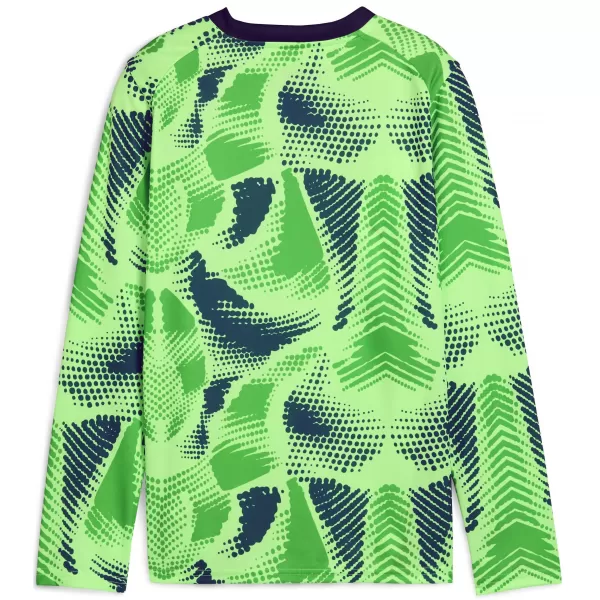 Gyermek mez PUMA TEAMTARGET GK LS JERSEY JR 706521_20 FIZZY LIME / FIZZY LIME / PUMA FEKETE 