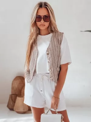 Hölgyek rövidnadrágja DSTREET HOT VIBE SY0444 FEHÉR