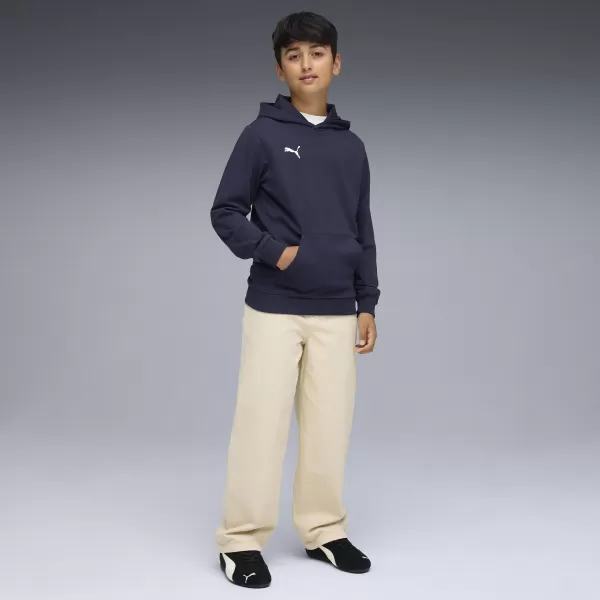  Baba pulóver PUMA TEAMGOAL CASUALS HOODY JR 658619_06 PUMA NAVY/PUMA WHITE 