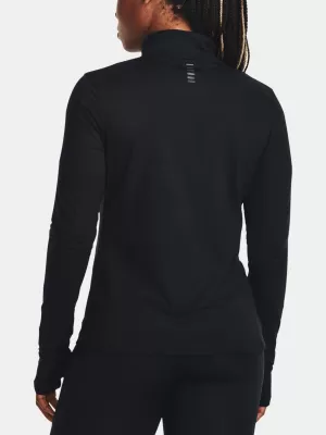 Női póló UNDER ARMOUR QUALIFIER RUN 1/2 ZIP 1379349-001 FEKETE