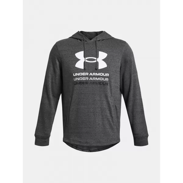  Férfi pulóver UNDER ARMOUR RIVAL TERRY GRAPHIC HOOD 1386047-025 SZÜRKE 