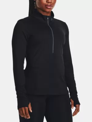 Női póló UNDER ARMOUR QUALIFIER RUN 1/2 ZIP 1379349-001 FEKETE