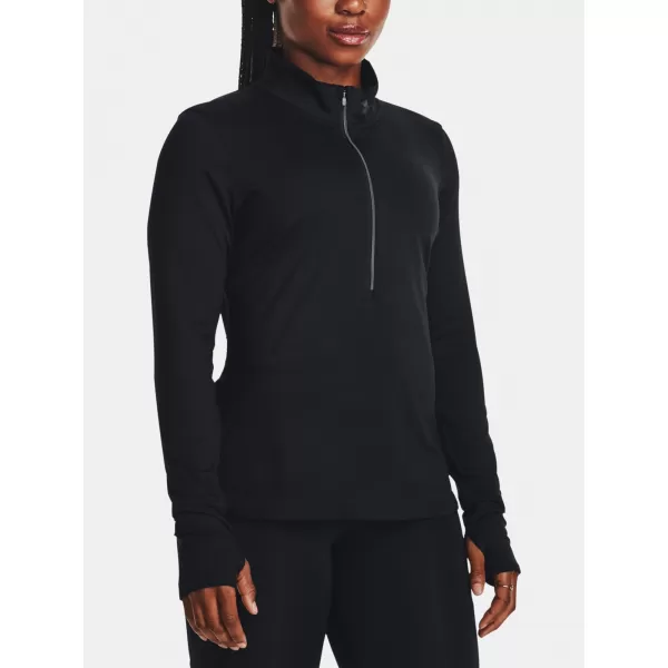  Női póló UNDER ARMOUR QUALIFIER RUN 1/2 ZIP 1379349-001 FEKETE 