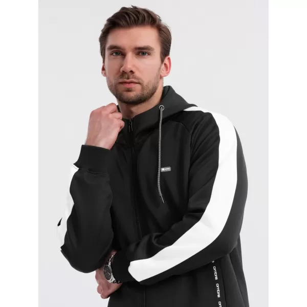  Férfi pulóver OMBRE OM-SSZP-0210 FEKETE 