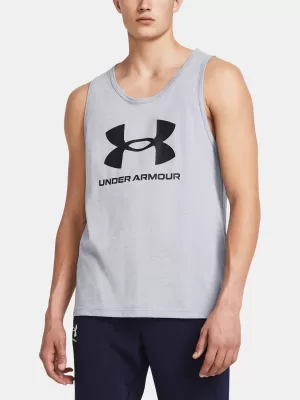 Férfi felső UNDER ARMOUR SPORTSTYLE LOGO TANK 1382883-035 SZÜRKE