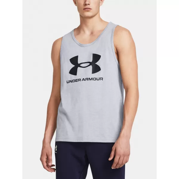  Férfi felső UNDER ARMOUR SPORTSTYLE LOGO TANK 1382883-035 SZÜRKE 