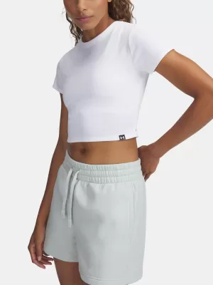 Női póló UNDER ARMOUR RIVAL RIB BABY TEE 6000264-100 FEHÉR