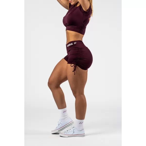  Push-up rövidnadrág fűzéssel STRONG BEAUTY 429 DARK RED Nebbia 