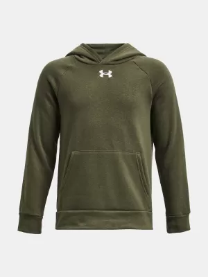 Fiú pulóver UNDER ARMOUR RIVAL FLEECE HOODIE 1379792-390 ZÖLD