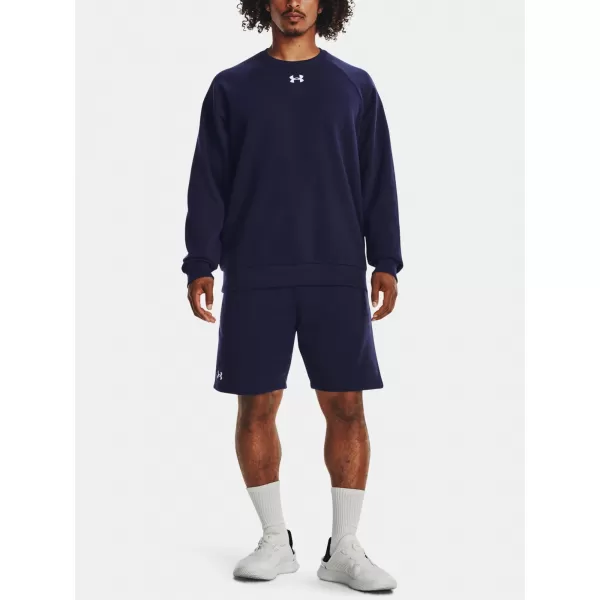  Férfi pulóver UNDER ARMOUR RIVAL FLEECE CREW 1379755-410 KÉK 