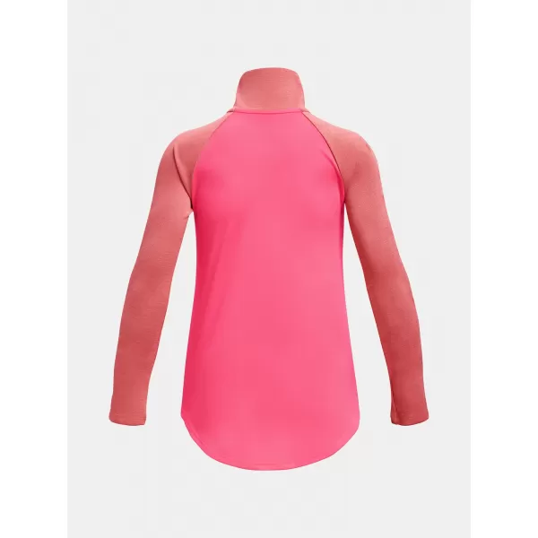  Lányos póló UNDER ARMOUR TECH GRAPHIC 1/2 ZIP 1377586-683 RÓZSASZÍN 