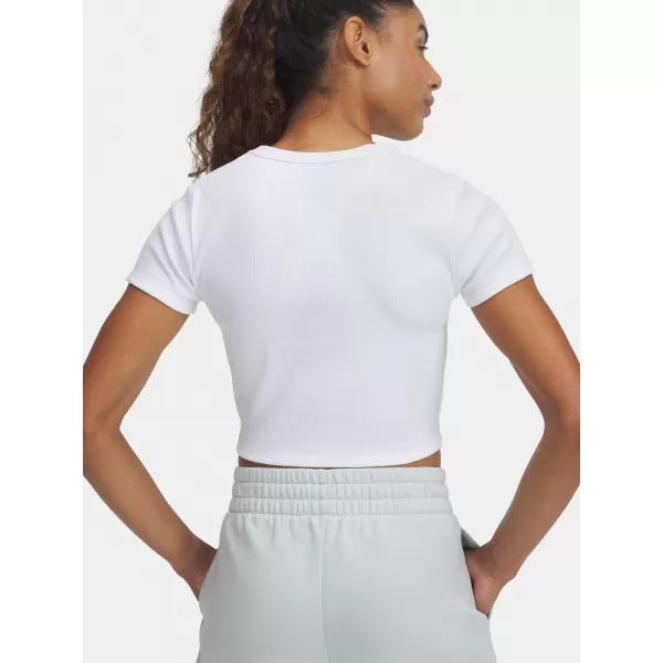  Női póló UNDER ARMOUR RIVAL RIB BABY TEE 6000264-100 FEHÉR 