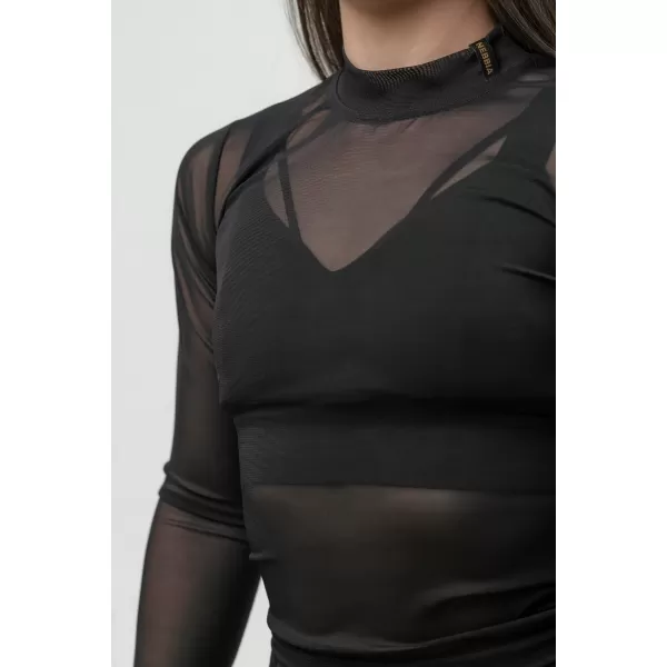  Női felső hosszú ujjú INTENSE Sheer 847 Gold BLACK/GOLD Nebbia 