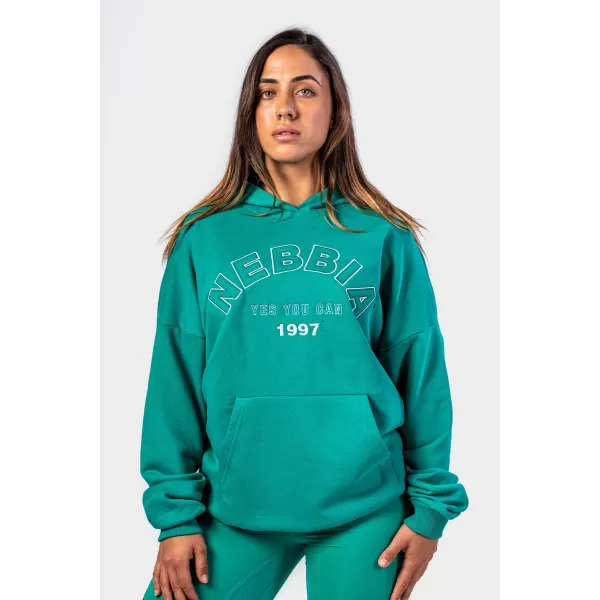  Oversize kapucnis pulóver GYM RAT 256 GREEN Nebbia 