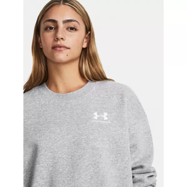  Női pulóver UNDER ARMOUR ESSENTIAL FLC OS CREW 1379475-012 SZÜRKE 