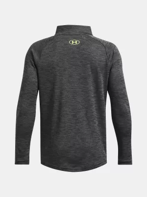 Fiú póló UNDER ARMOUR TECH TEXTURED 1/2 ZIP 1382791-025 SZÜRKE