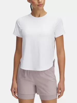 Női póló UNDER ARMOUR LAUNCH ELITE SHORTSLEEVE 1389564-100 FEHÉR