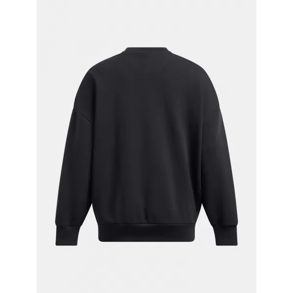  Női pulóver UNDER ARMOUR ICON HWT TERRY OS CREW 1386493-001 FEKETE 