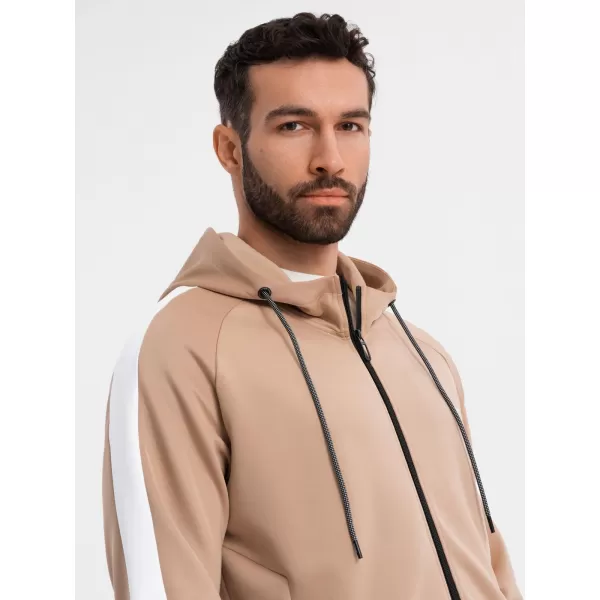  Férfi pulóver OMBRE OM-SSZP-0210 BÉZS 