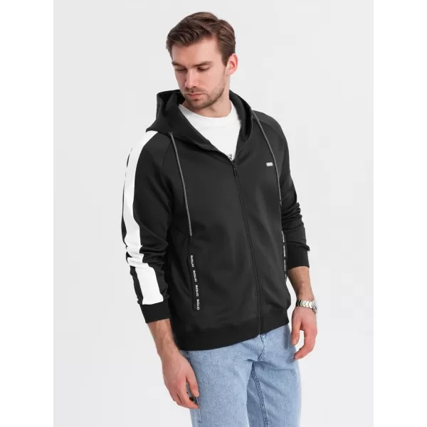  Férfi pulóver OMBRE OM-SSZP-0210 FEKETE 