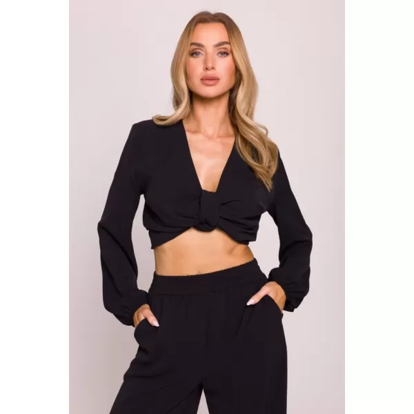 Női crop top MOE M861 FEKETE 